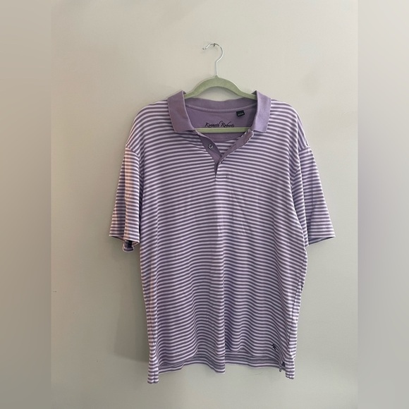 kenneth rogers Other - Kenneth Rogers Two Toned Purple Striped Golf Shirt Polo